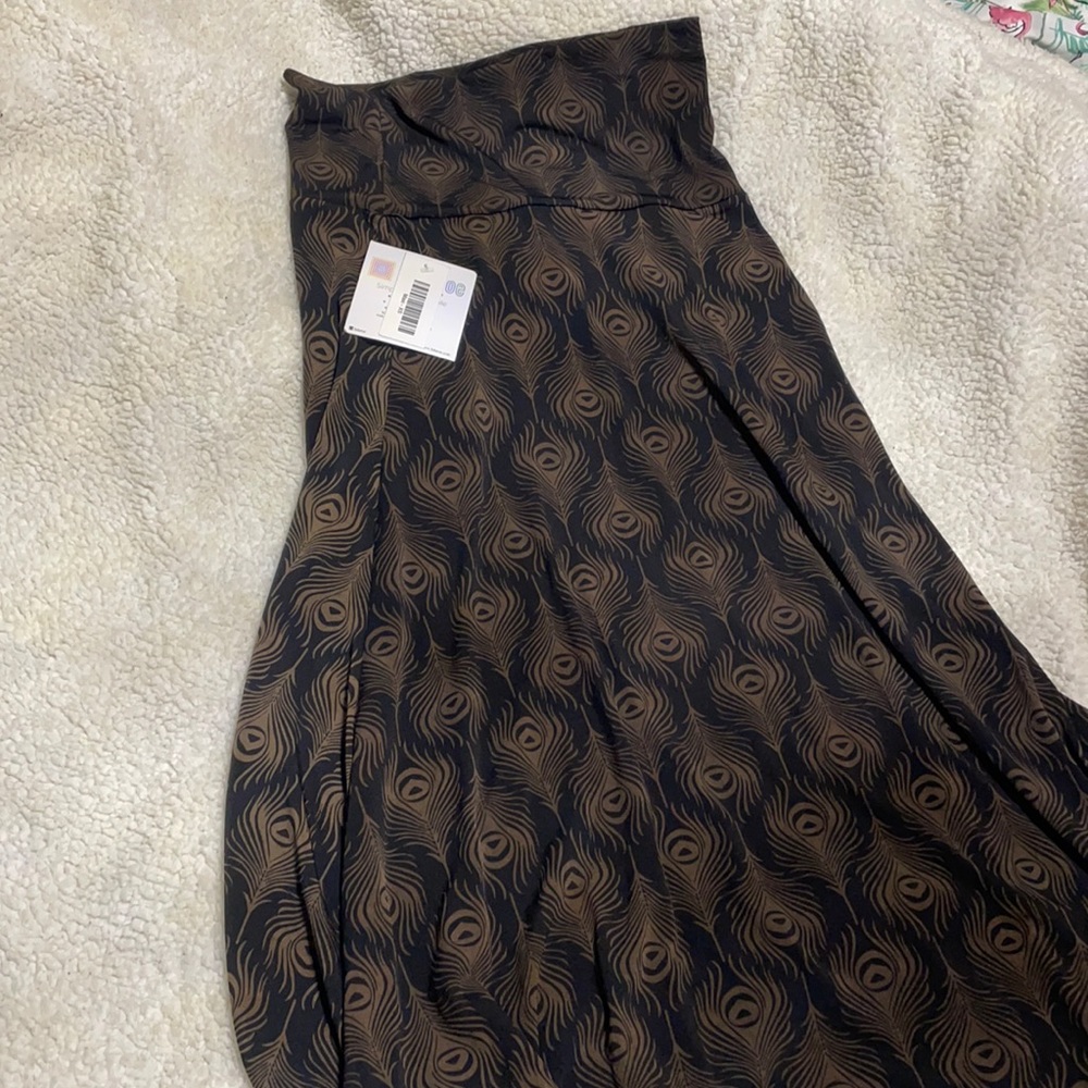 Lularoe peacock maxi skirt